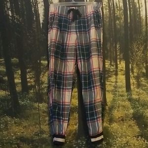 Aerie Flannel Jogger Pajamas with pockets XS